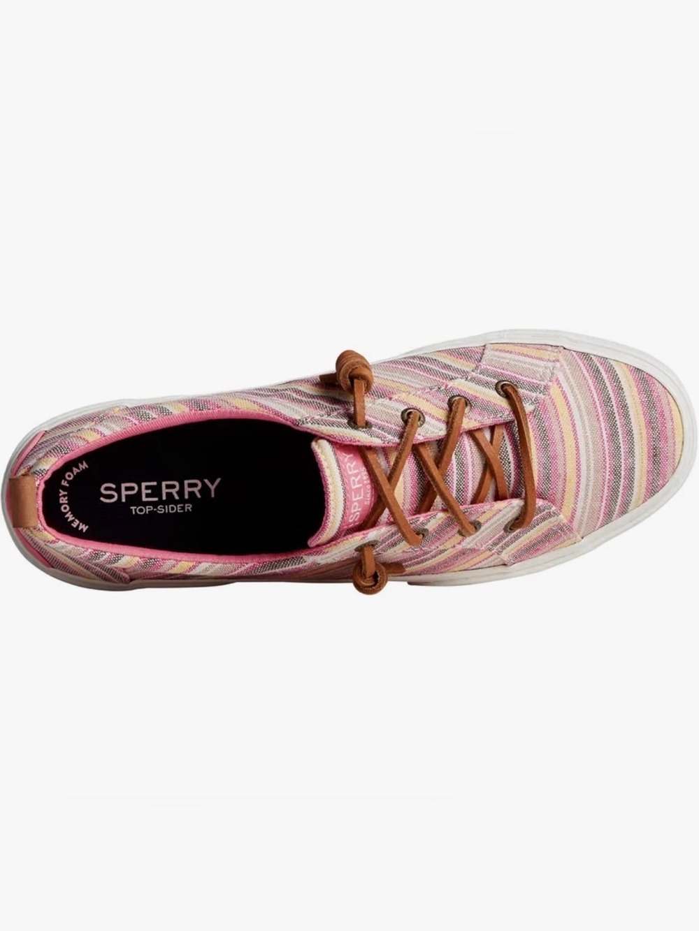 Sperry Top-Sider Pier Wave LTT Multicolor Striped Canvas Sneakers - Size 6.5 - Picture 10 of 13